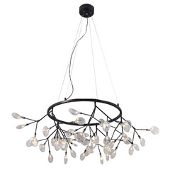 Подвесная светодиодная люстра Crystal Lux Evita SP45 D BLack/Transparent, фото 